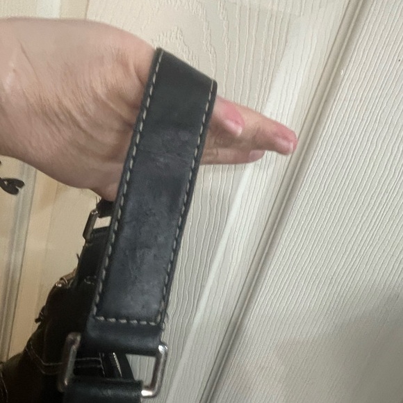 Michael kor Black Leather shoulder Bag vintage - Picture 4 of 13